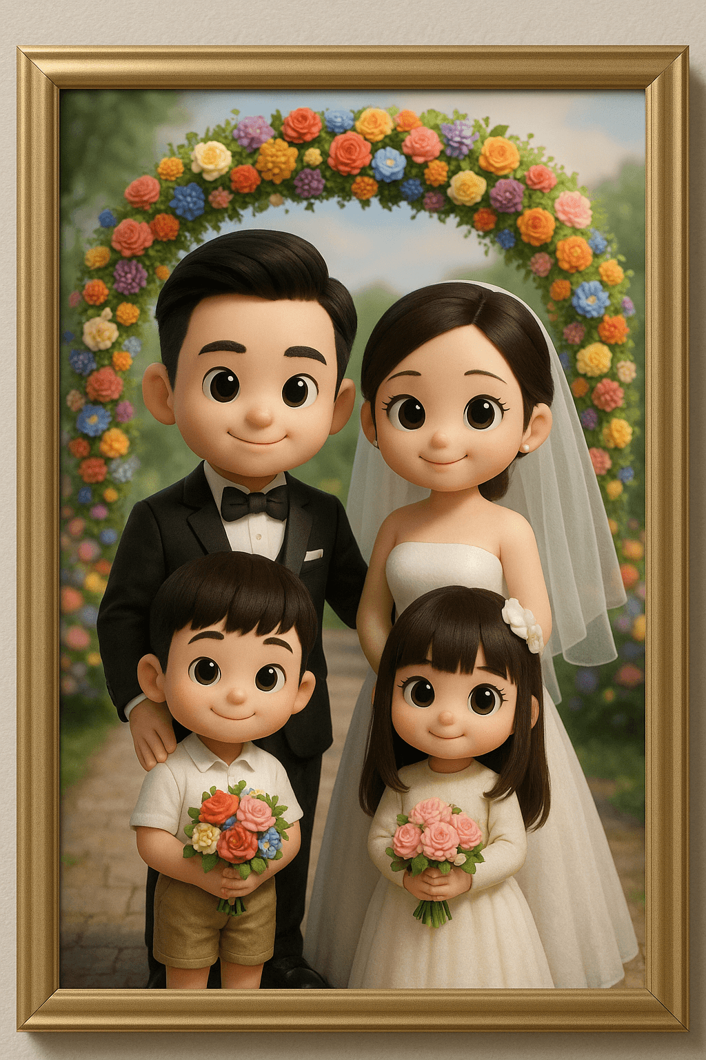 家庭婚礼合影