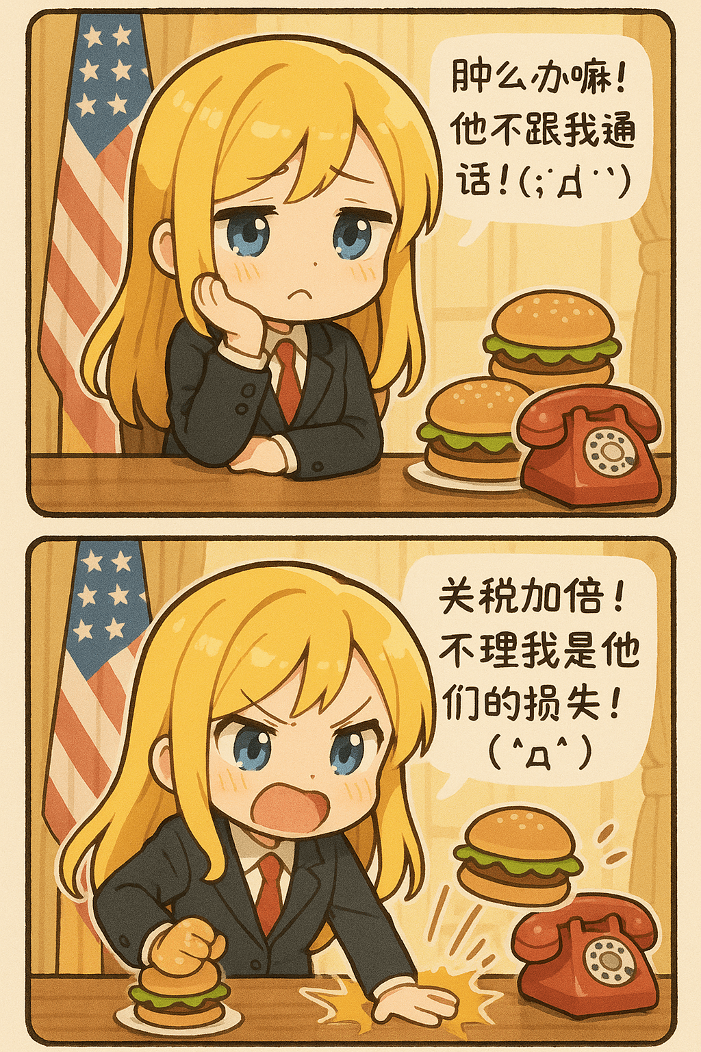 日式双格漫画