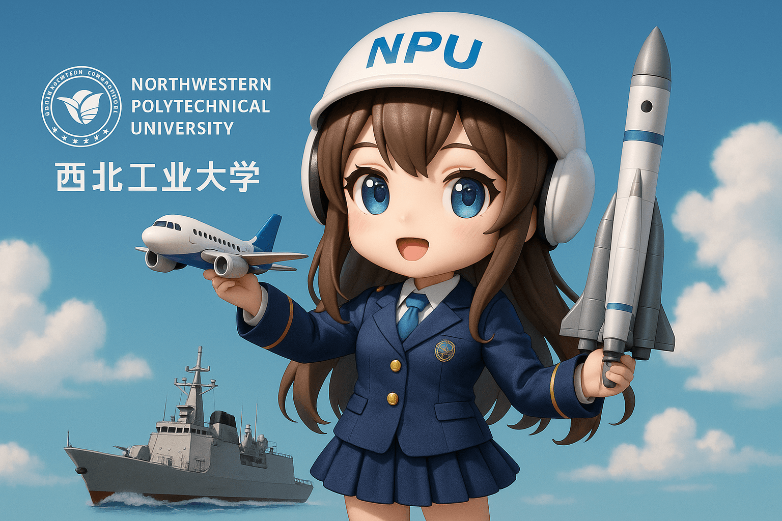 三维萌版高校吉祥物