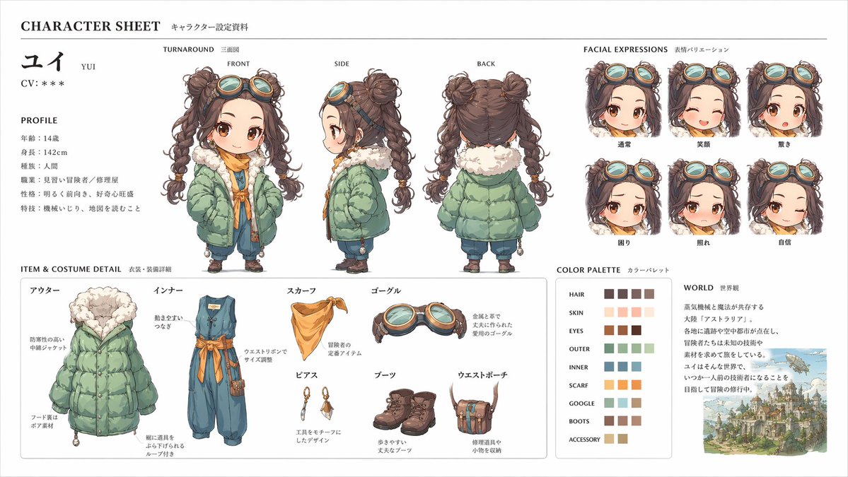 官方角色设定表