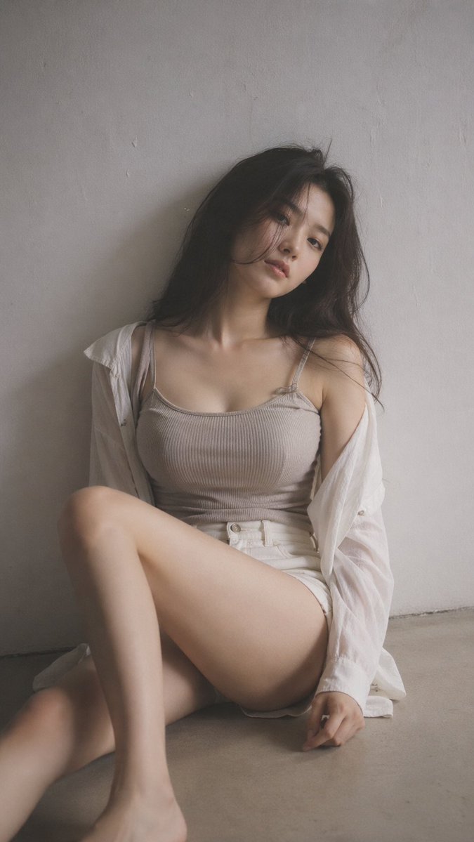 柔和黑雾编辑风肖像