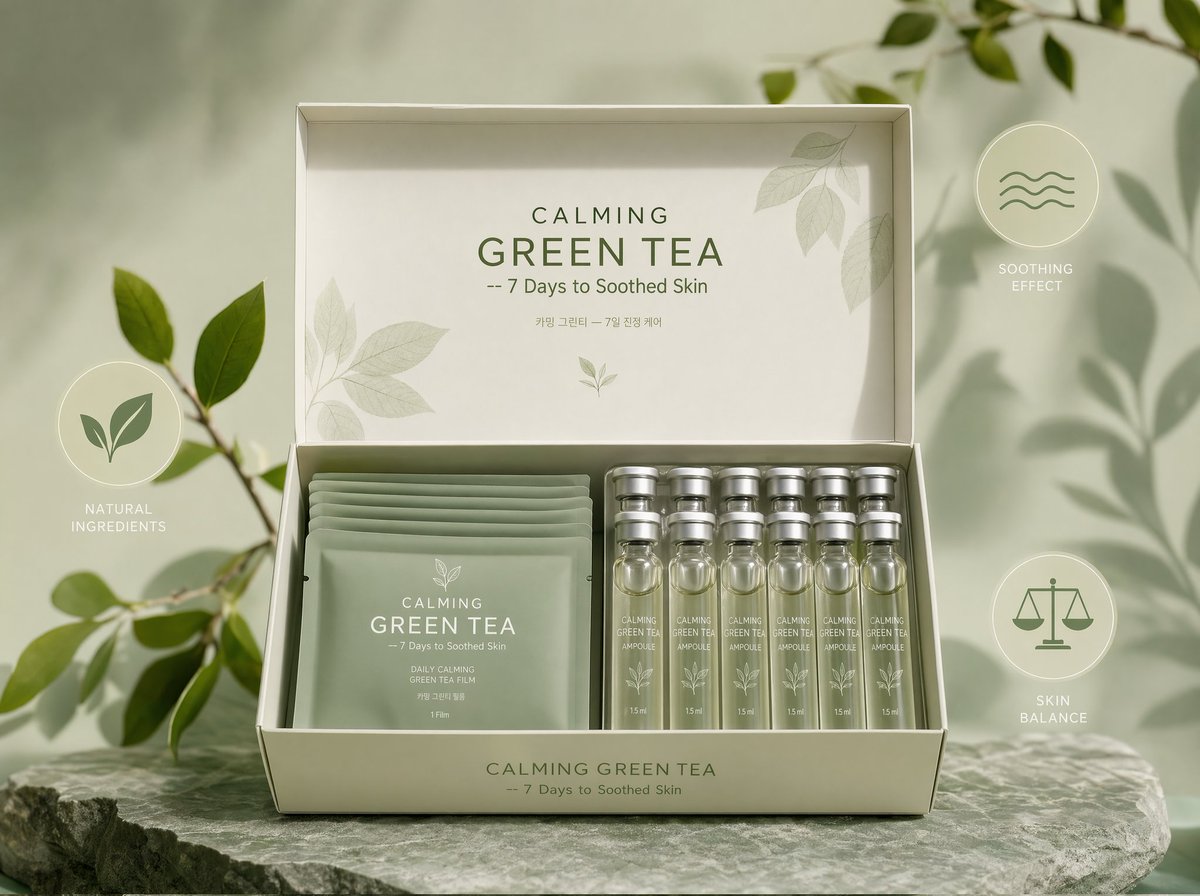 绿茶面膜套装产品摄影