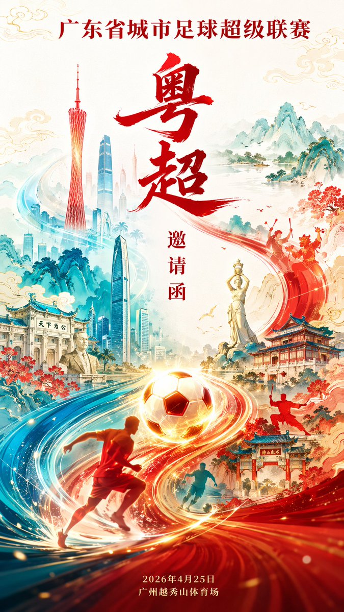广东超级联赛邀请海报