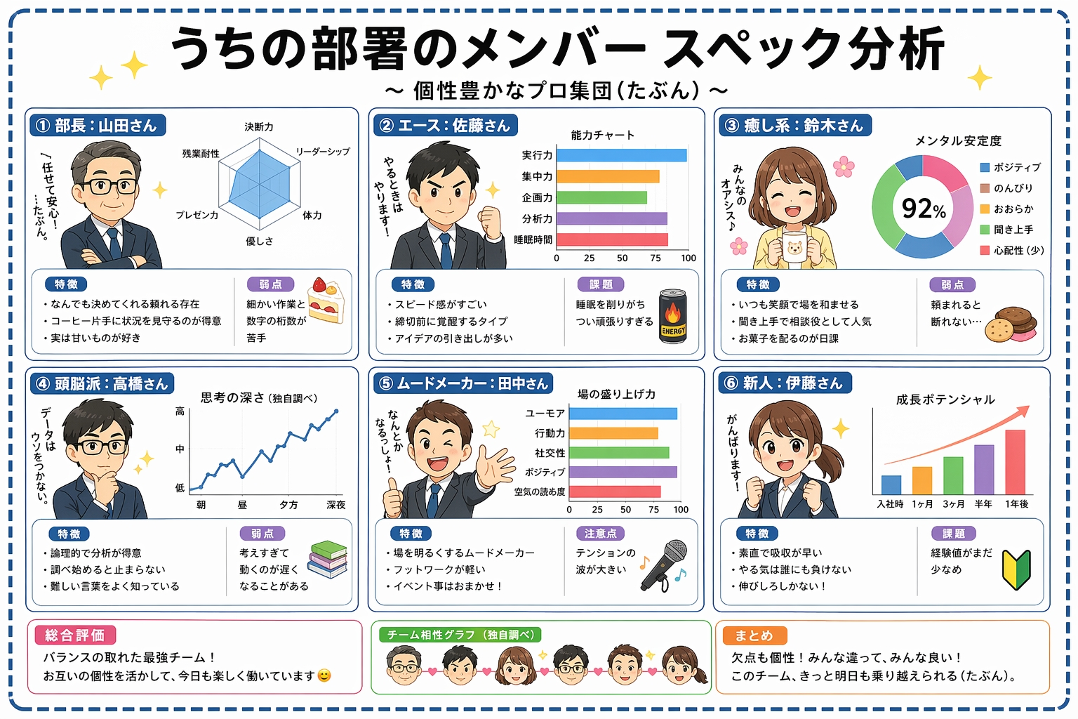日本团队成员分析 信息图