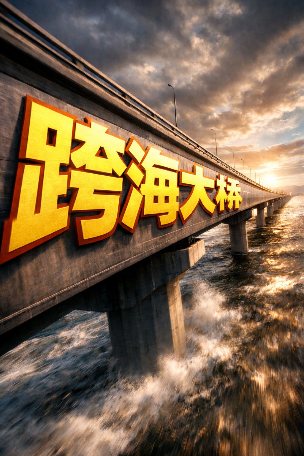 极致透视字体桥梁