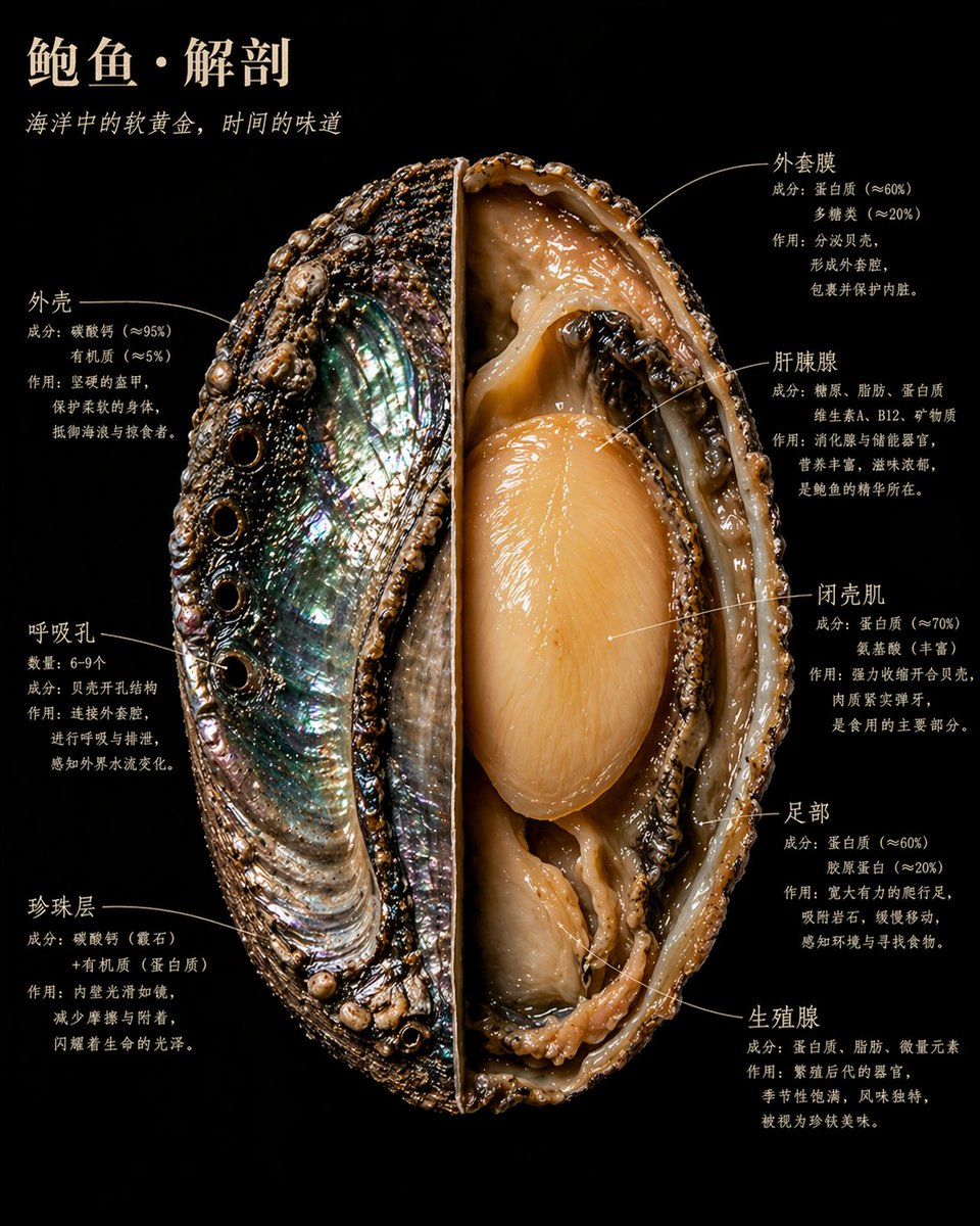 自然主义食物标本横截面