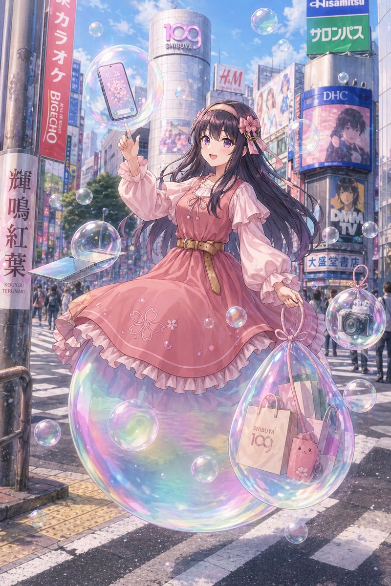 梦幻 涩谷 泡泡少女