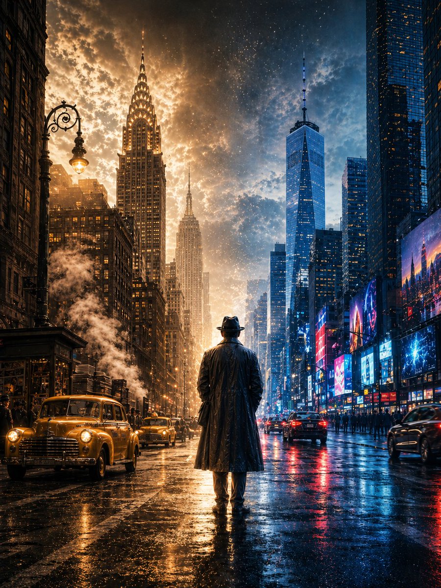 纽约 跨越两个世纪的电影感海报